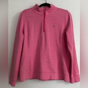Vineyard Vines Women's Pink Quarter-Zip Pullover